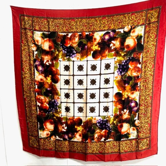Over size Christian Dior 100% silk scarf or wrap full body, 43" x 43" size(23) - Picture 1 of 14